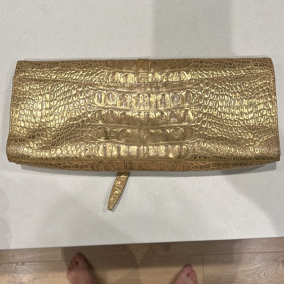 DKNY Gold Leather Clutch - Picture 5 of 5